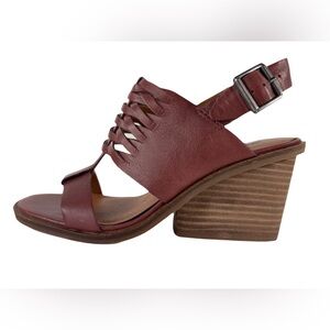 LUCKY BRAND | Lemia Sandal Wedge Heels | Color: Burgundy | Size: 6